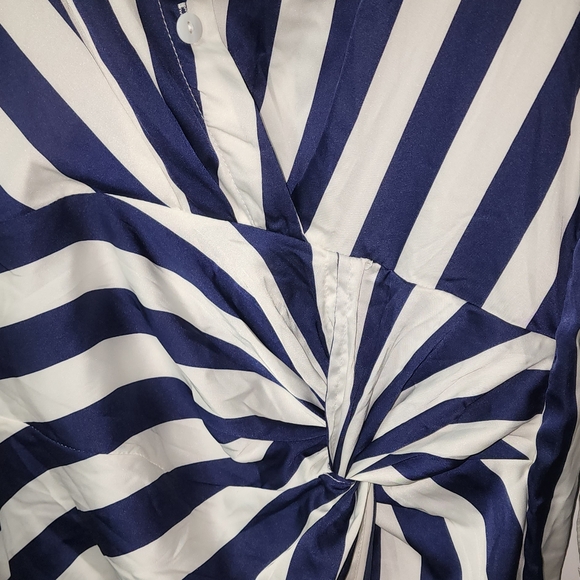 Fashion Nova Unattached To You Midi Dress Navy Combo Size 1X NWT DR 2597 - Picture 3 of 6